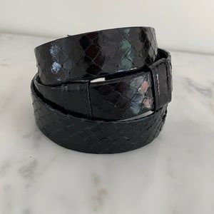Alexis Kirk Black vintage belt 33” long
